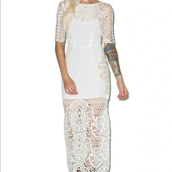 Dolls Kill | Dresses | Nwot For Love Lemons White Lace Midi Dress With Slip | Poshmark Dolls Kill | Dresses | Nwot For Love Lemons White Lace Midi Dress With Slip | Poshmark